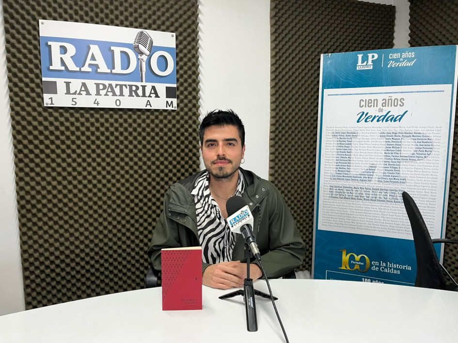 Juan Camilo Morales, escritor manizaleño autor de los libros Tubo a Tórax y Prohibido Tocarse.