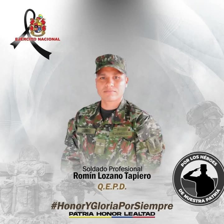 El soldado caldense asesinado.