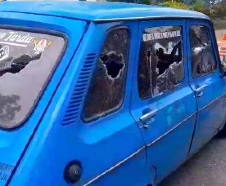 Así quedó el carro.