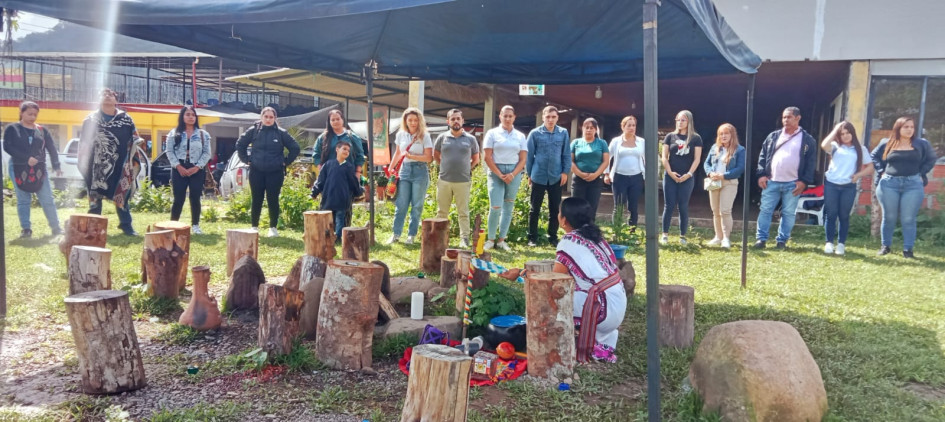 Representantes de las comunidades indígenas en Riosucio (Caldas).