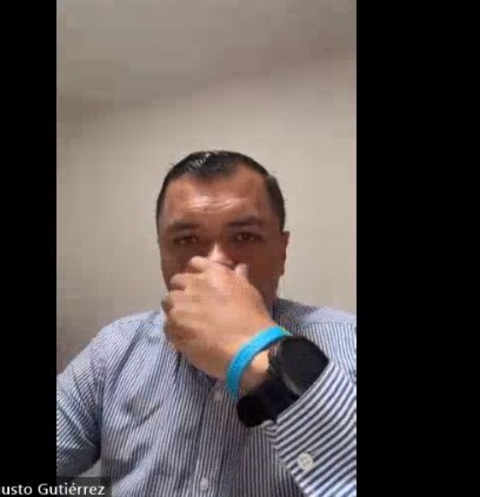 Leandro Augusto Gutiérrez, en la audiencia de hoy.