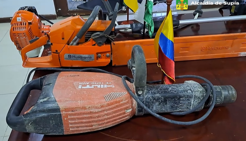 Estas son las herramientas que fueron recuperadas en Supía.