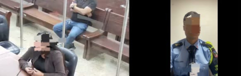 Víctima  y posible victimaria, en la audiencia de este viernes.