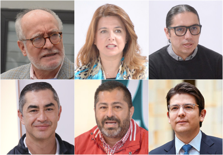 Guido Echeverri, Juana Carolina Londoño, Juan Sebastián Gómez, Wilder Escobar, José Octavio Cardona y Miguel Uribe, congresistas.