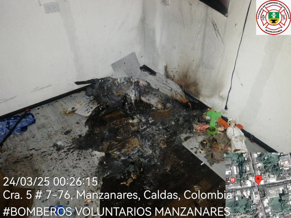 Atendió el Cuerpo de Bomberos de Manzanares.