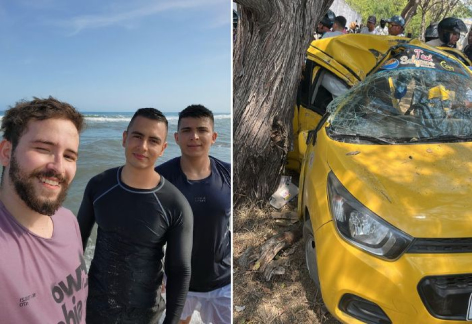 Los tres jóvenes provenientes de Manizales se accidentaron en taxi cuando se dirigían al aeropuerto de Santa Marta. Los tres jóvenes provenientes de Manizales se accidentaron en taxi cuando se dirigían al aeropuerto de Santa Marta.