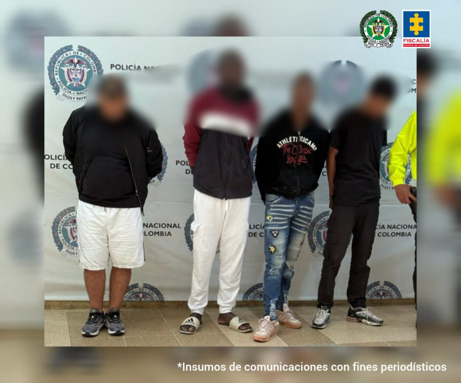 Fueron asegurados en establecimiento carcelario Juan David Prado Ordóñez, Luis Miguel Tamayo Nazareno, Johan Andrés Mena Escobar y Jorge Iván González Botero.