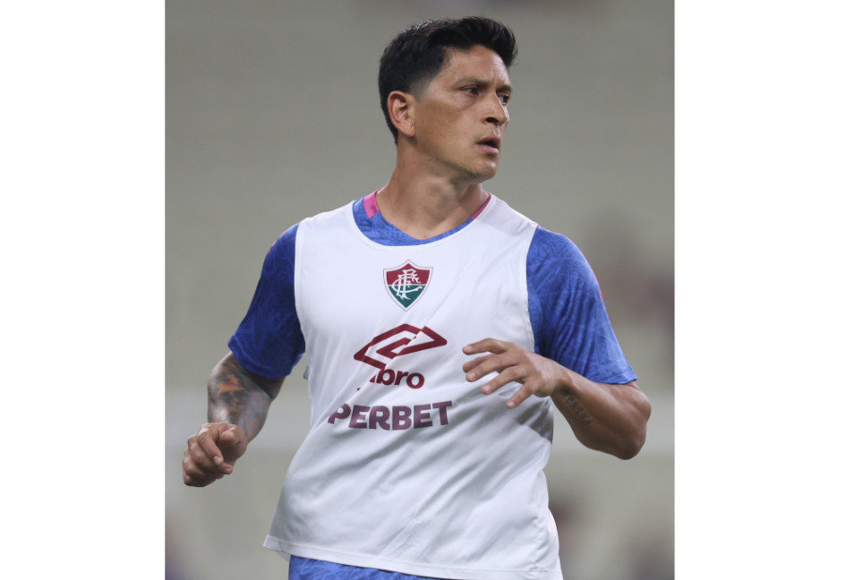 Germán Ezequiel Cano, delantero de Fluminense, en el calentamiento previo al partido ante Fortaleza en la primera fecha del Brasileiraro. Germán Ezequiel Cano, delantero de Fluminense, en el calentamiento previo al partido ante Fortaleza en la primera fecha del Brasileiraro.