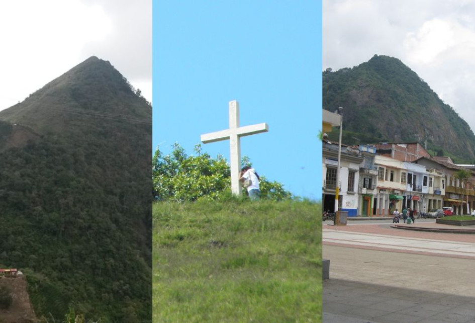 Ascender cerros para alcanzar la cima y venerar la Cruz es lo que caracteriza esta zona de Caldas. 