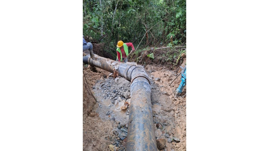 Daño de tubería entre las veredas Talabán y El Silencio, de Guática (Risaralda).