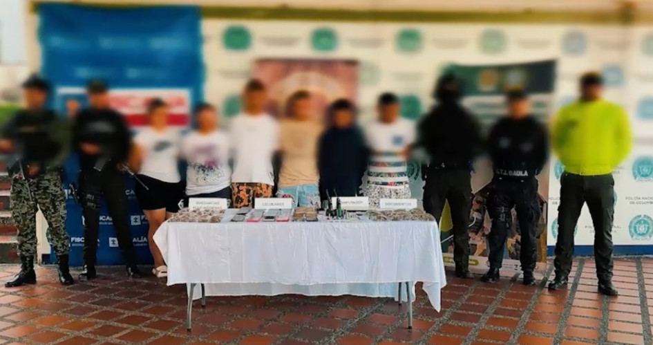 Durante el operativo fueron capturadas 11 personas, entre ellas alias Lulú, vinculado al grupo Cordillera