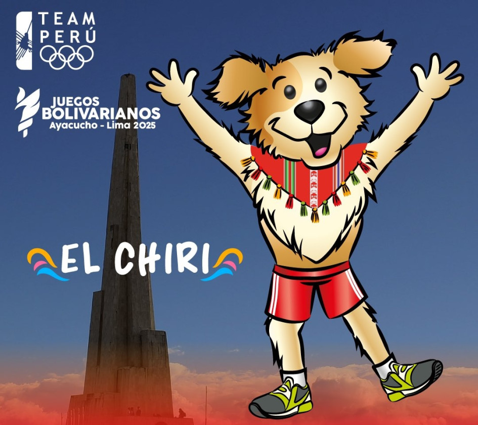 Chiribaya, la mascota oficial de la vigésima edición de los Juegos Bolivarianos Perú 2025.