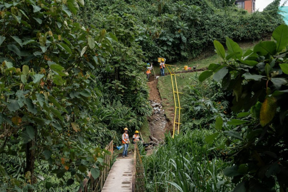 Las obras en el barrio Villa del Río. 
