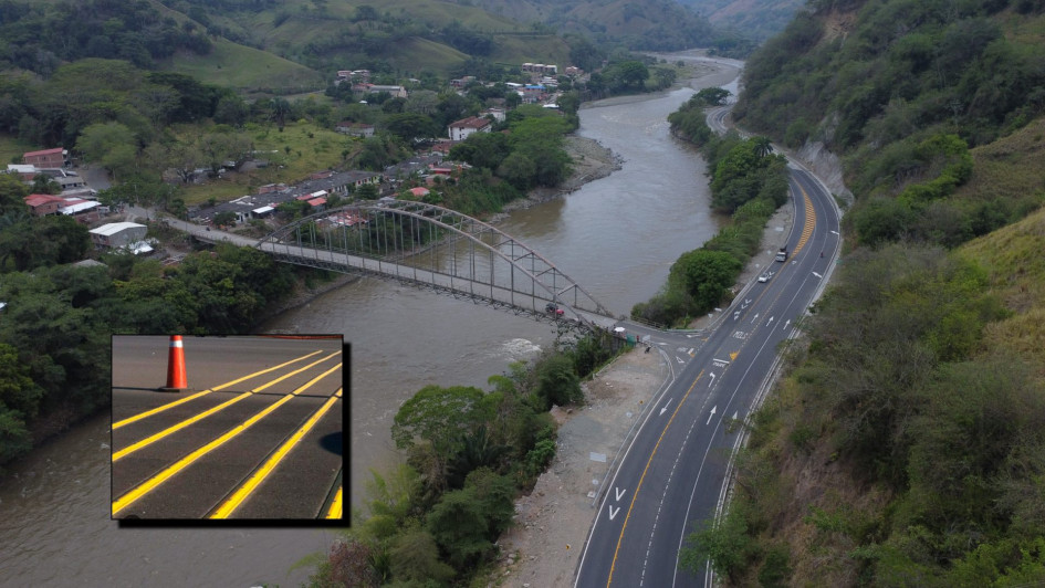 Una obra acerca la solución para frenar accidentes en un punto crítico de la vía Manizales-Medellín. Así ocurrió el bloqueo vial que llevó a la construcción. En la foto, la intersección entre La Felisa y Pacífico Tres.