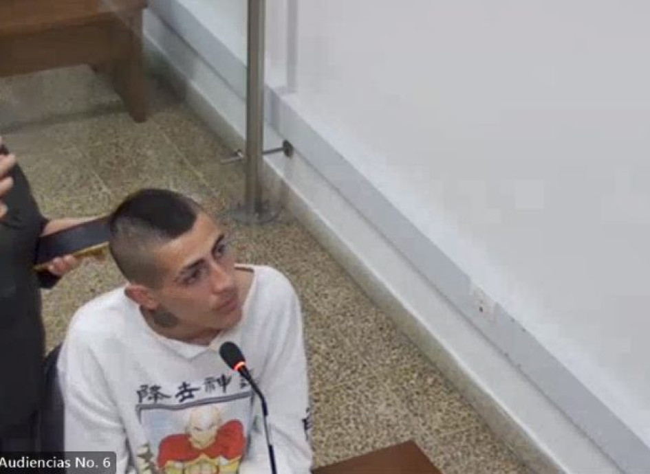 Sergio Alejandro Henao Valencia, de 22 años, el día que aceptó cargos por homicidio.