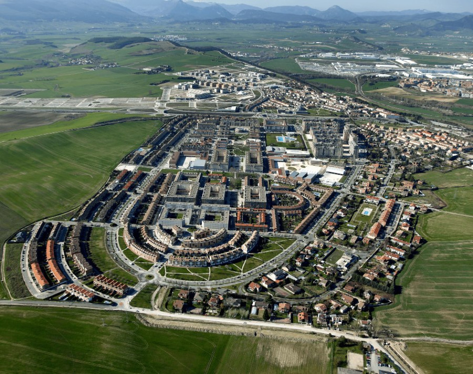Localidad de Zizur Mayor, al norte de España, donde vivía la pareja colombiana.