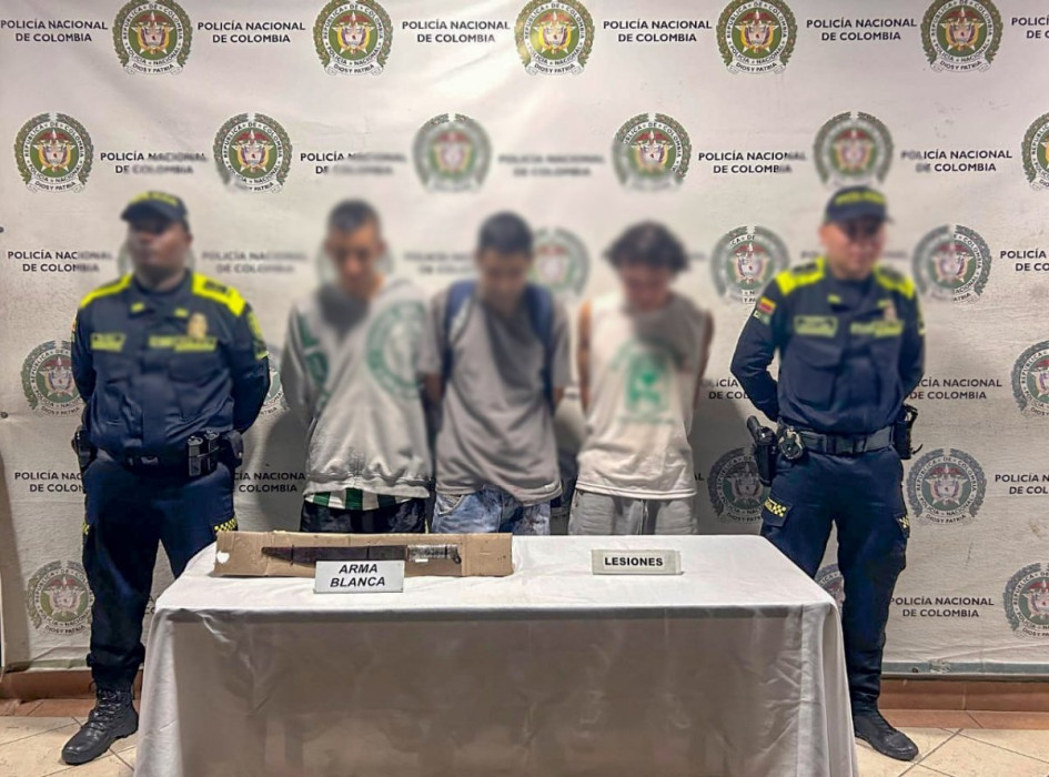 En el barrio Alta Vista la Policía capturó a tres hombres que habían atacado con arma blanca a otra persona 