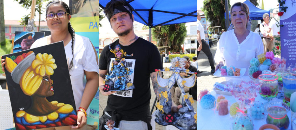 Estos tres caldenses estuvieron presentes en Expoveterano mostrando sus iniciativas. 