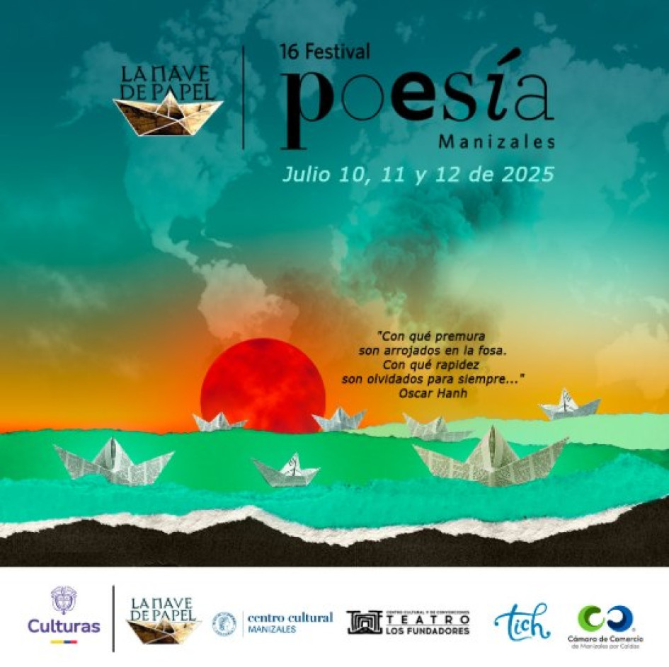 Arranca la cuenta regresiva para la apertura del 16º Festival de Poesía de Manizales, conozca a los invitados 