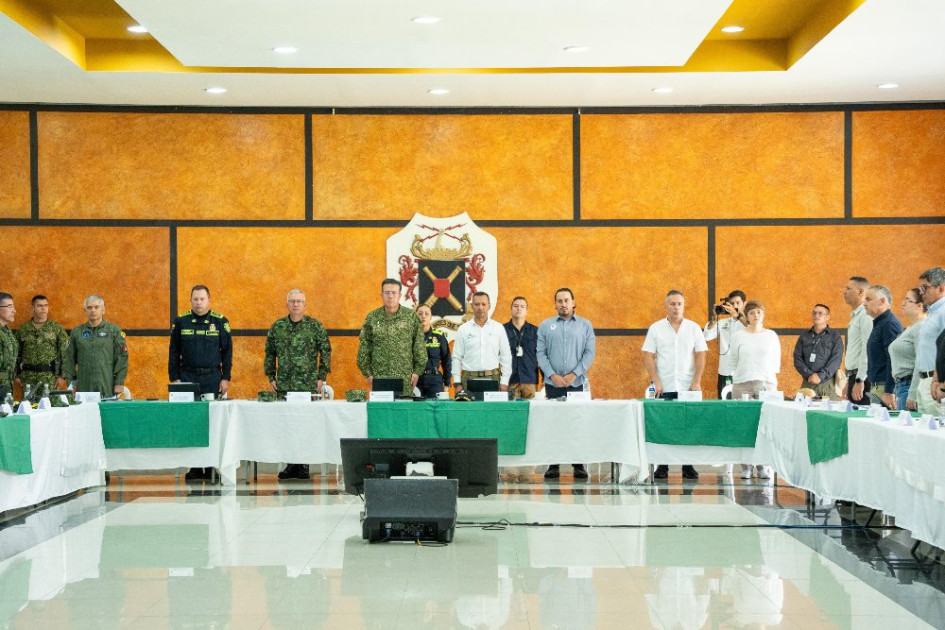 El ministro de defensa, Pedro Sánchez Suárez, anunció varias medidas para combatir la seguridad en Risaralda, entre ellas aumento de pie de fuerza y de recompensas