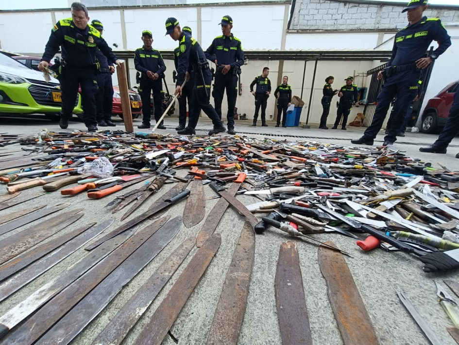 Las armas decomisadas.