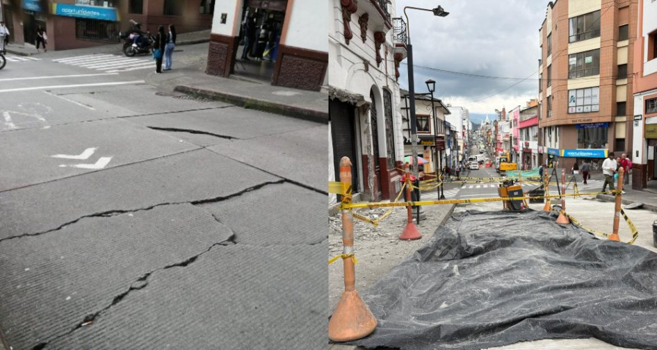 Antes. Así se veía este punto en el centro de la ciudad. Después. Ya van en proceso las obras de mantenimiento en el centro de la ciudad.