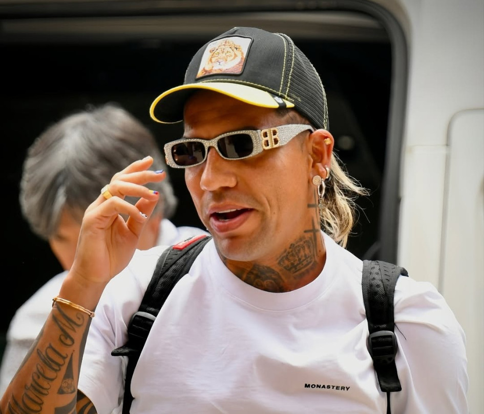 Dayro Moreno en su llegada a la concentración en Barranquilla. 