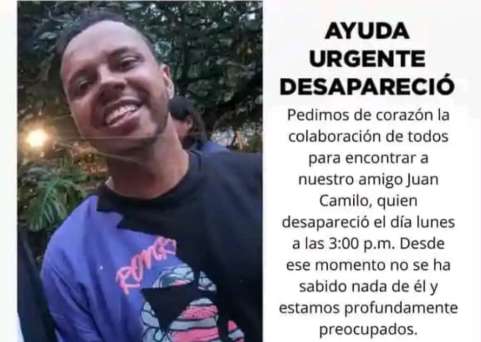 Juan Camilo desapareció hace cerca de una semana. Solo se encontró su motocicleta.