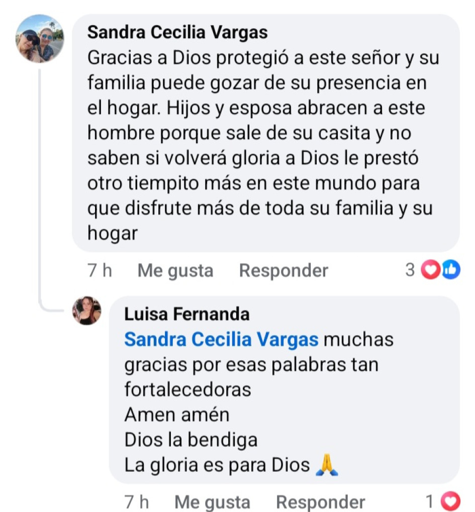 Foto | Tomada de Facebook | LA PATRIA Centenares de mensajes positivos se dieron en la nota que LA PATRIA le hizo al taxista que el martes sobrevivió al accidente en el que una volqueta cargada cayó sobre el taxi que conducía.