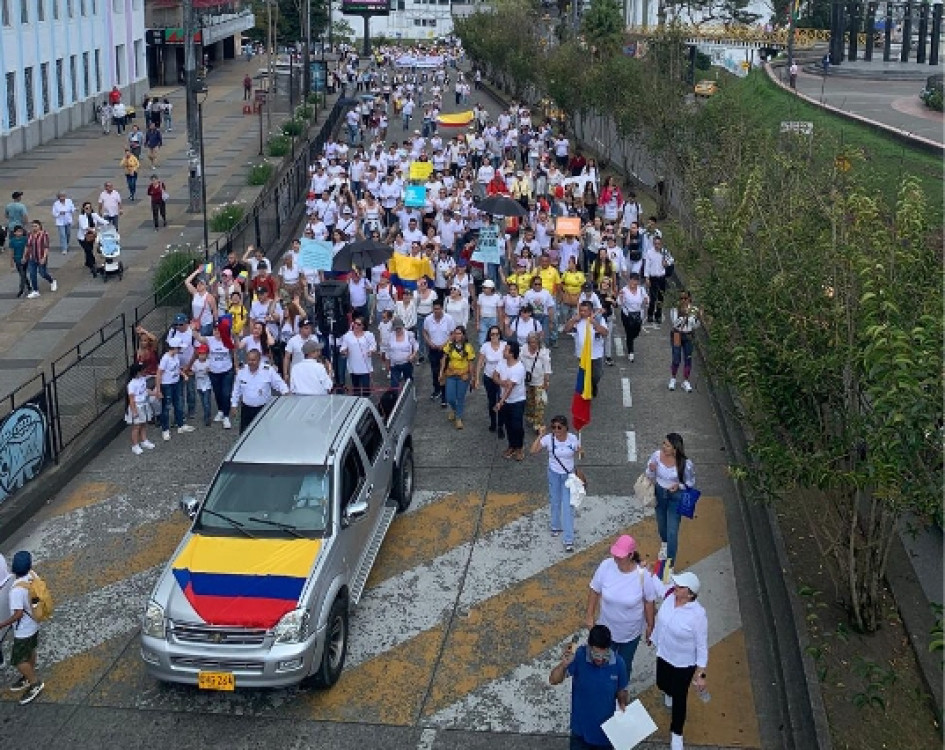 La avenida Santander será el corredor de la Gran Marcha por la Familia este domingo en Manizales.