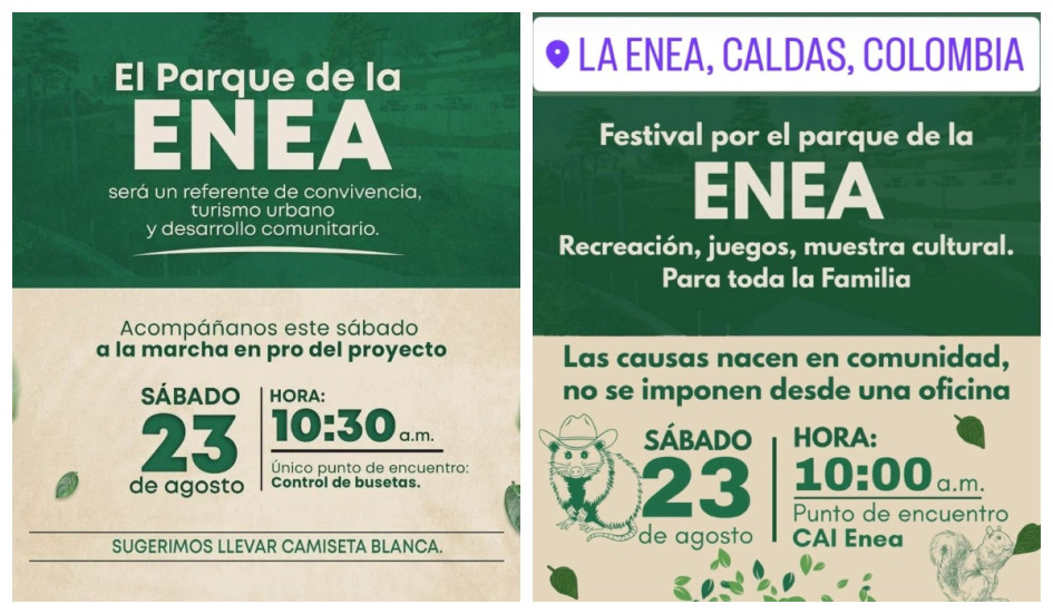 Parque del barrio La Enea en Manizales