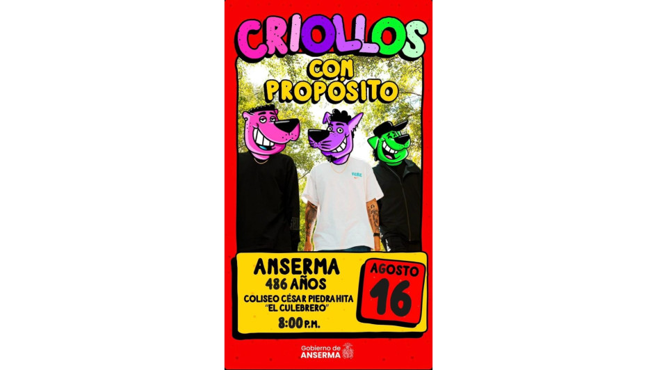 La presentación está programada para el sábado 16 de agosto, a las 8:00 p.m., en el Coliseo César Piedrahíta “El Culebrero”.