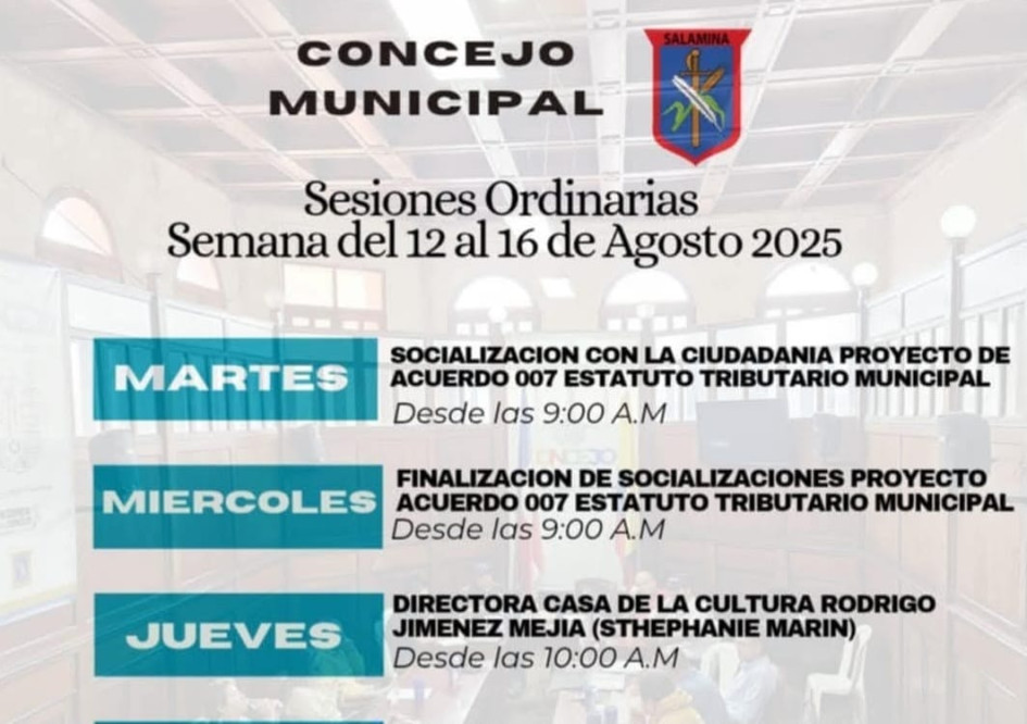 Se inició en el Concejo de Salamina la socialización de un proyecto de acuerdo con el que la Alcaldía busca que le aprueben el nuevo Estatuto Tributario Municipal