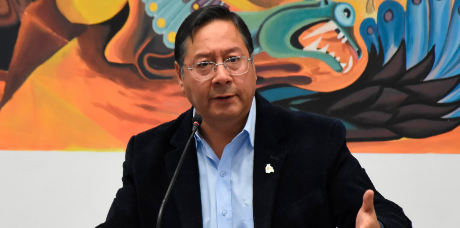 Luis Arce, presidente de Bolivia. 