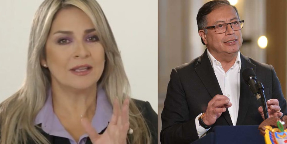 Vicky Dávila y Gustavo Petro.
