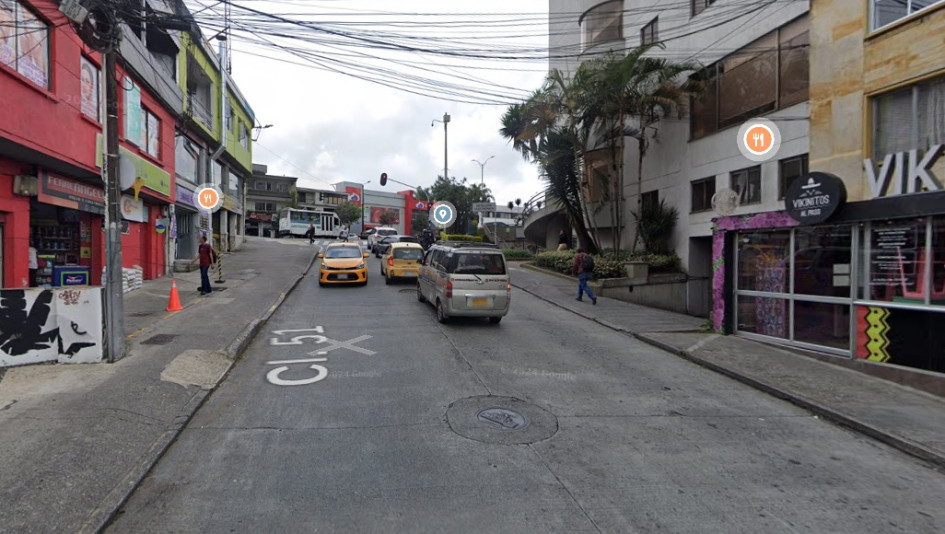 Sitio donde se registró la agresión.