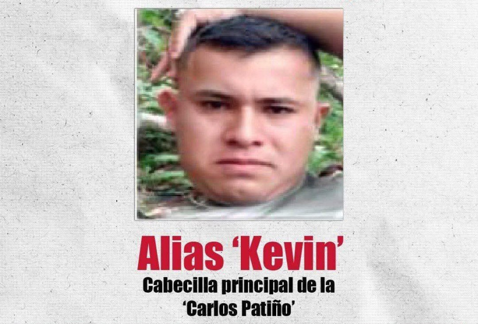 Anderson Andrey Vargas, alias Kevin, cabecilla del grupo Carlos Patiño del Estado Mayor Central (Emc)