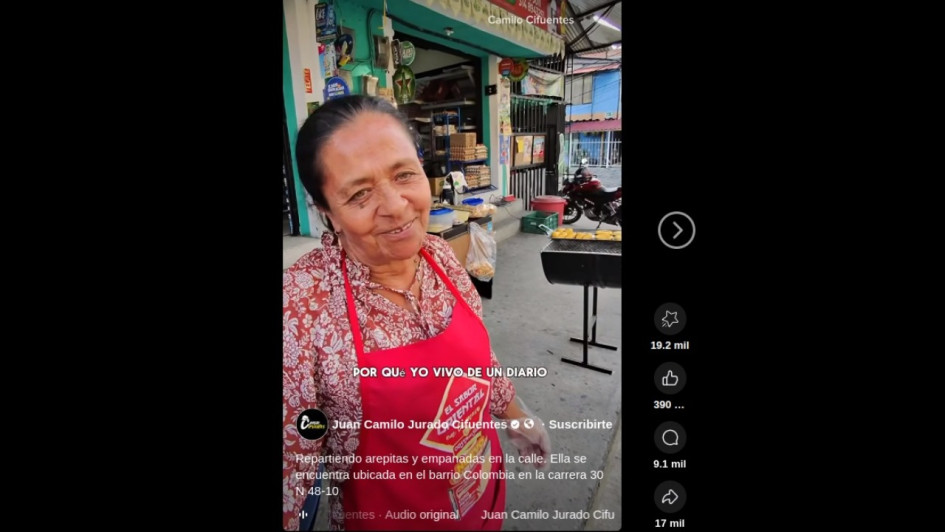 la reacción de Yeison Jiménez a un video del manizaleño Camilo Cifuentes