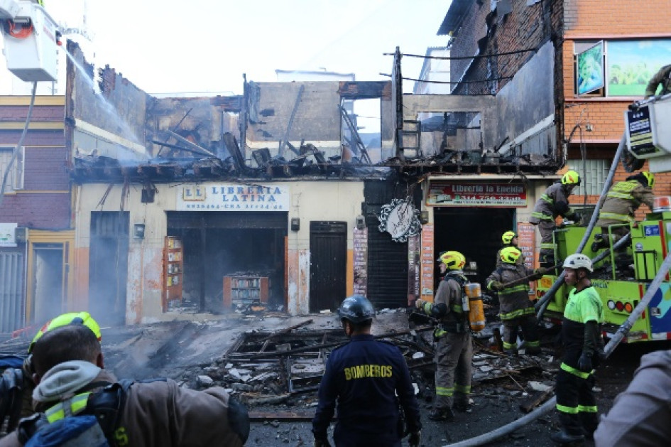 Fotos| Freddy Arango|Luis Trejos y cortesía| LA PATRIA  A las 5:56 de la tarde colapsó la estructura en su fachada y por poco cae sobre una persona del Invama.