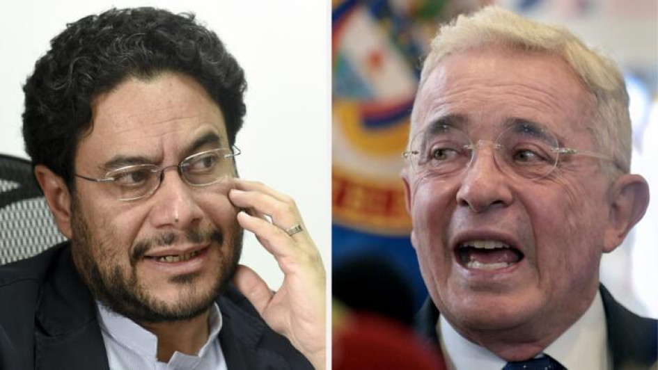 Iván Cepeda y Álvaro Uribe.