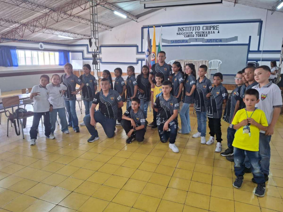 22 estudiantes de la Institución Educativa Mariscal Robledo de San Bartolomé (Pácora) llegaron a Manizales para mostrar sus capacidades en ajedrez. 