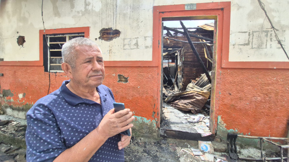 Hernando Alberto residía en su vivienda desde hacía 12 años. Espera poder reconstruirla.