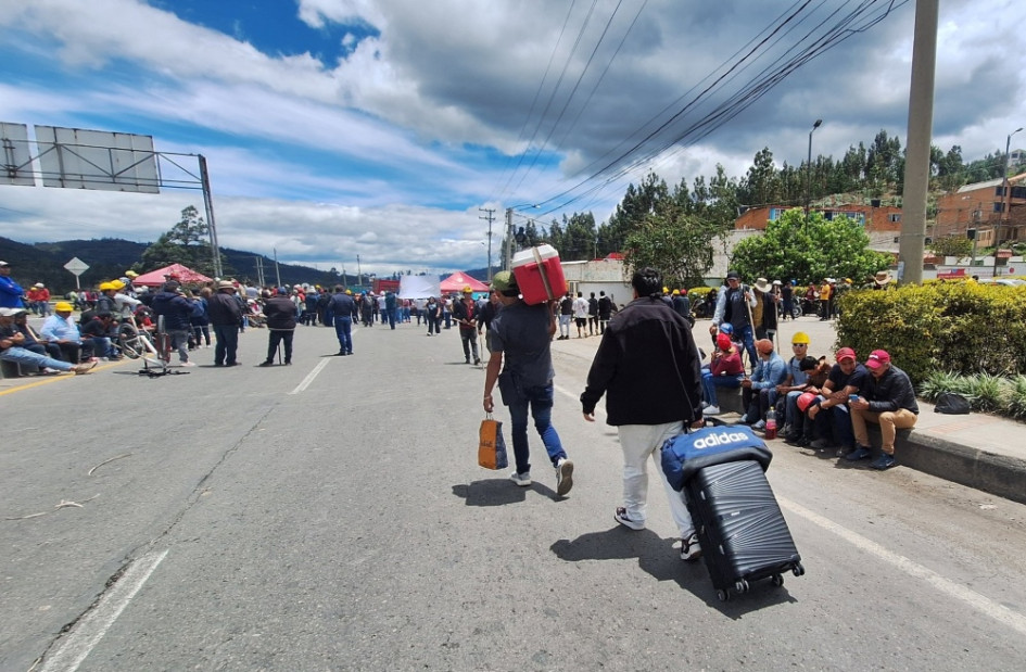 Los mineros que adelantan el paro están ubicados en Paipa (Boyacá).
