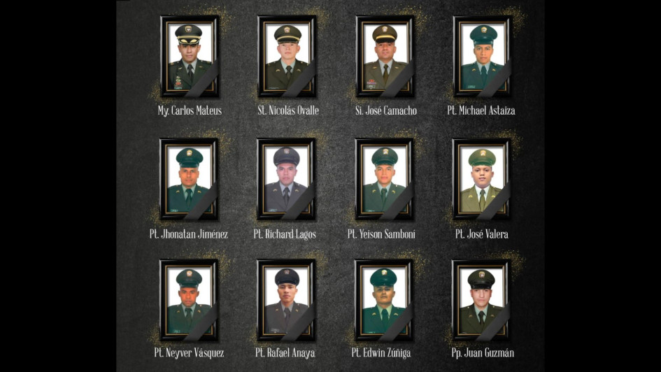 12 policías murieron en el ataque de un helicóptero en Antioquia.
