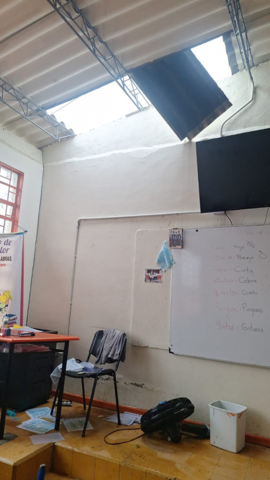 Fotos I Cortesía para LA PATRIA  Un  tradicional colegio del  occidente de Caldas resultó afectado con el vendaval de este domingo 10 de agosto del 2025.