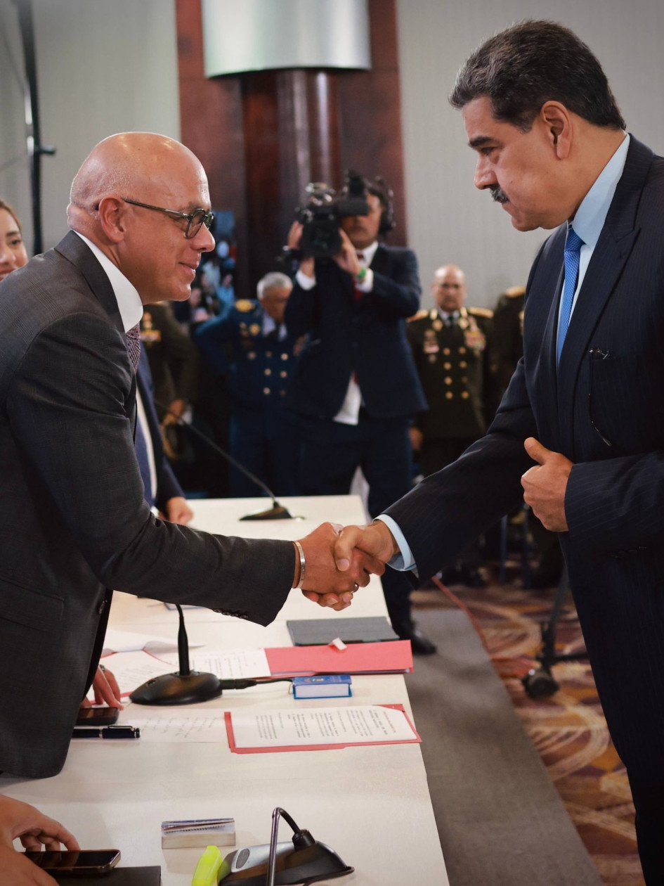 Foto | Presidencia de Venezuela | LA PATRIA El chavista Jorge Rodríguez es el presidente de la Asamblea Nacional de Venezuela, quien apoya al presidente, Nicolás Maduro.