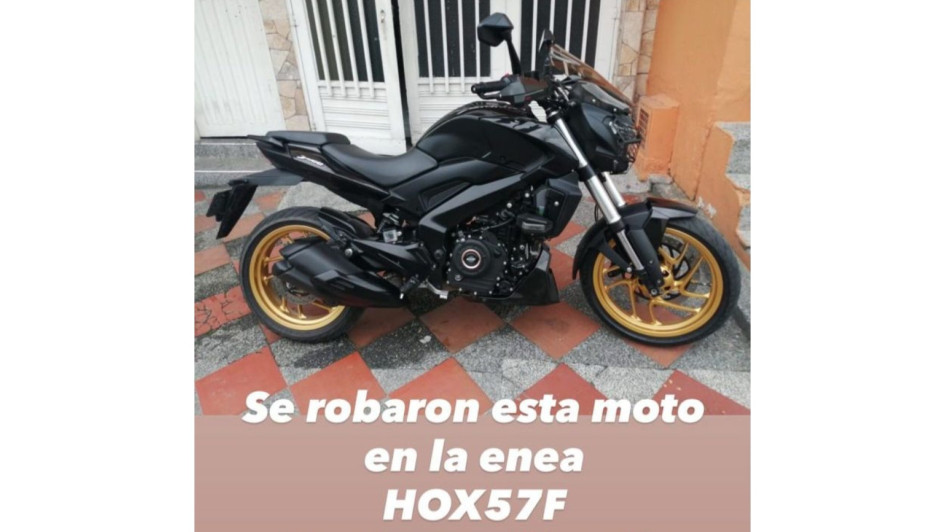 La moto hurtada.