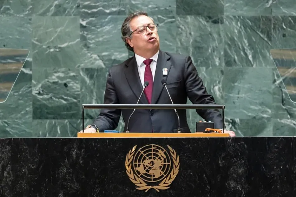 El presidente de Colombia, Gustavo Petro, habla durante el Debate General de la Asamblea General de la ONU, en la sesión del 2024.