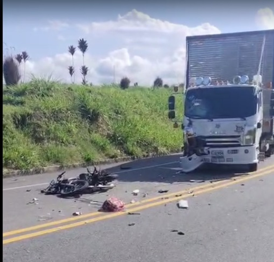 Accidente en la vía a Medellín.