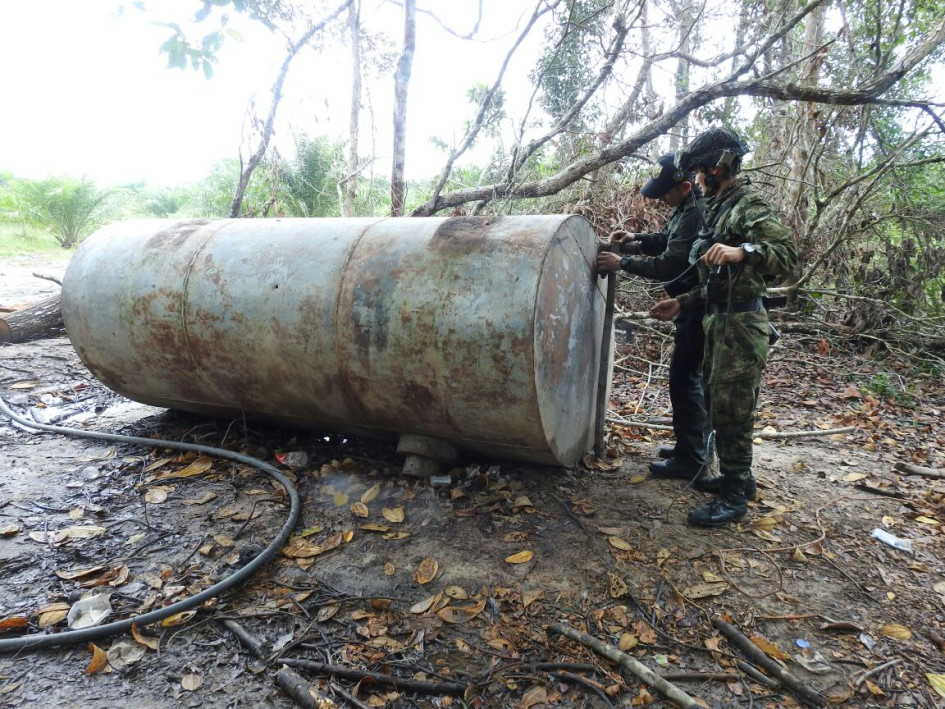 Las autoridades identificaron sitios de almacenamiento a orillas de los ríos Magdalena y Negro, de donde salían lanchas a San Miguel.